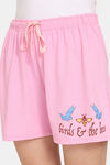 Rosaline Joy Sticks Knit Cotton Shorts (Pack of 2) - Purple Pink — thumbnail 6